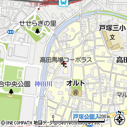 東京都新宿区高田馬場3丁目42周辺の地図