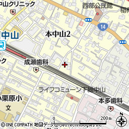 千葉県船橋市本中山2丁目4周辺の地図