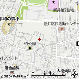 東京都中野区新井3丁目周辺の地図