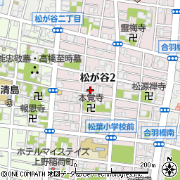 東京都台東区松が谷2丁目16-5周辺の地図