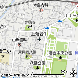 東京都新宿区上落合周辺の地図