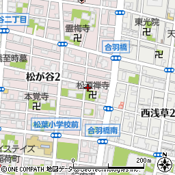 東京都台東区松が谷2丁目13-7周辺の地図