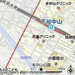 千葉県船橋市本中山3丁目23-23周辺の地図