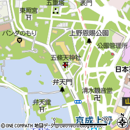 五條天神社周辺の地図