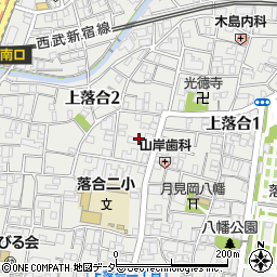 東京都新宿区上落合2丁目8周辺の地図
