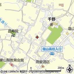 山梨県甲州市塩山千野3685周辺の地図