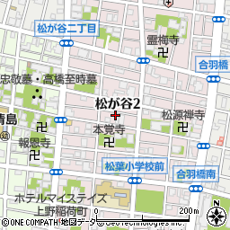 東京都台東区松が谷2丁目16-10周辺の地図