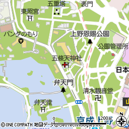 五条天神社周辺の地図
