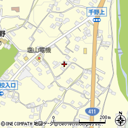 山梨県甲州市塩山千野451-1周辺の地図