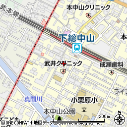 千葉県船橋市本中山3丁目20-8周辺の地図