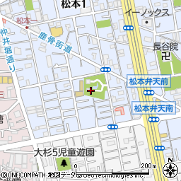東京都江戸川区松本1丁目9周辺の地図