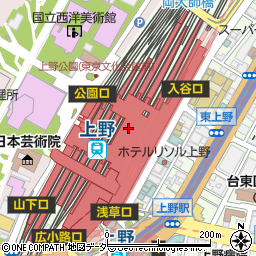 ギフトガーデン　上野中央改札店周辺の地図