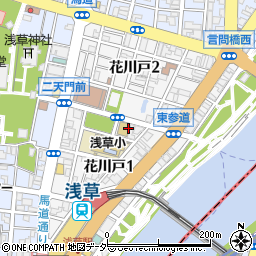 東京都産業労働局皮革技術センター　台東支所周辺の地図