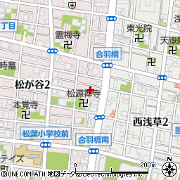 東京都台東区松が谷2丁目23周辺の地図