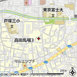 東京都新宿区高田馬場3丁目15周辺の地図