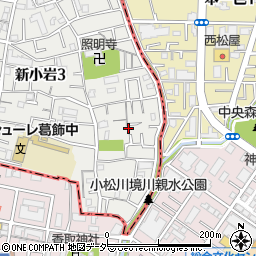 東京都葛飾区新小岩3丁目27周辺の地図