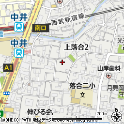 東京都新宿区上落合2丁目周辺の地図