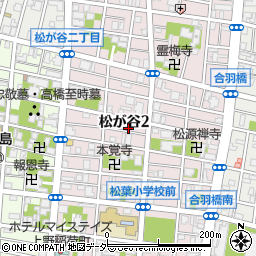 東京都台東区松が谷2丁目15-2周辺の地図