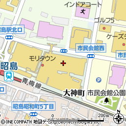 ユニクロ昭島モリタウン店周辺の地図