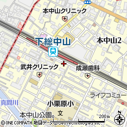 ビハウス下総中山店周辺の地図