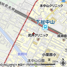 千葉県船橋市本中山3丁目22-4周辺の地図