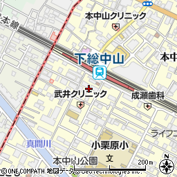 千葉県船橋市本中山3丁目20周辺の地図