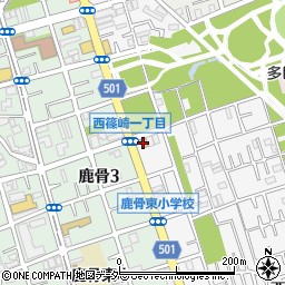 セブンイレブン江戸川鹿骨店周辺の地図