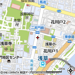 花川戸１丁目パーキングメーター周辺の地図