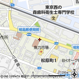 昭島郵便局周辺の地図