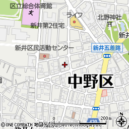 東京都中野区新井3丁目14周辺の地図