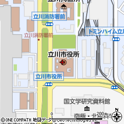 立川市役所周辺の地図