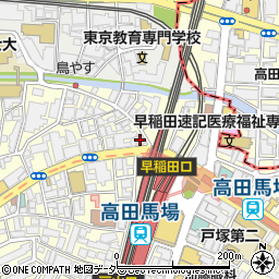 東京信用金庫高田馬場支店周辺の地図
