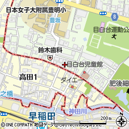 東京都文京区目白台1丁目6周辺の地図