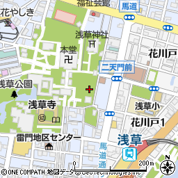 浅草寺会館周辺の地図