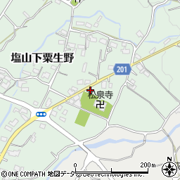 山梨県甲州市塩山下粟生野1426周辺の地図