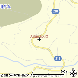 大菩薩湖入口周辺の地図