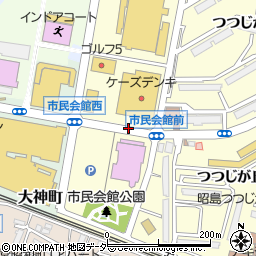 昭島市民会館周辺の地図