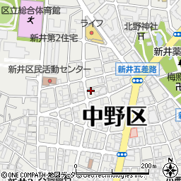 東京都中野区新井周辺の地図