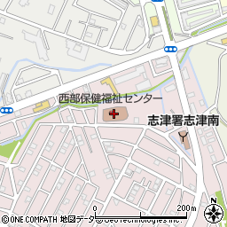 佐倉市　西部保健センター周辺の地図