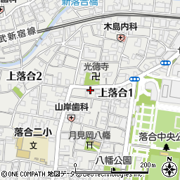 ＳＡＮパーク新宿上落合２駐車場周辺の地図