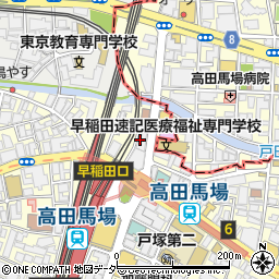 長崎飯店 高田馬場駅前店周辺の地図
