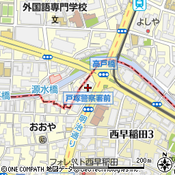 東京都新宿区高田馬場2丁目5周辺の地図