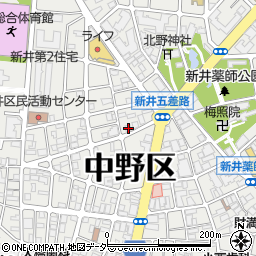 東京都中野区新井3丁目1-4周辺の地図