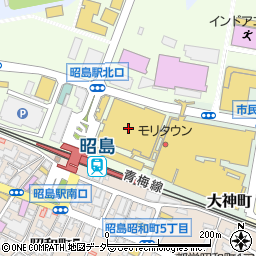 吉野家昭島モリタウン店周辺の地図