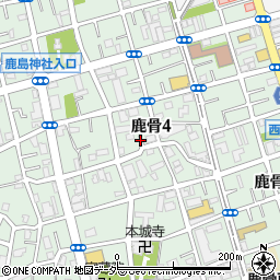東京都江戸川区鹿骨4丁目周辺の地図