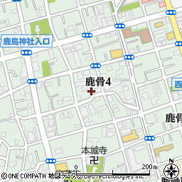 東京都江戸川区鹿骨4丁目周辺の地図