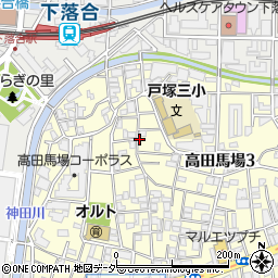 高田馬場駅近くのakippa♯駐車場周辺の地図
