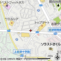 上志津つつじ広場周辺の地図