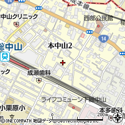 千葉県船橋市本中山2丁目5周辺の地図