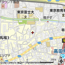 東京都新宿区高田馬場3丁目7周辺の地図